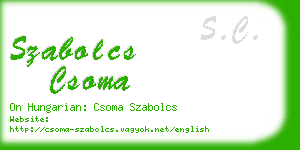 szabolcs csoma business card